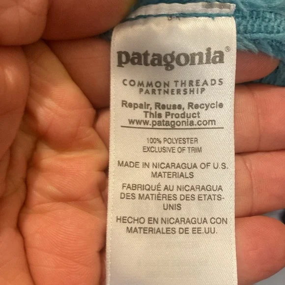 Patagonia Teal Fleece Jacket Medium - Picture 6 of 13